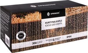 Springos Kurtyna świetlna z pilotem 306 led girlanda 5
