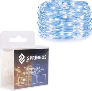 Lampki choinkowe Springos 10 LED niebieskie 2