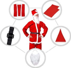 Springos Strój Mikołaja 5 elementów, kostium czerwony UNIWERSALNY 8