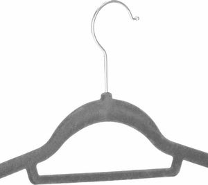 Springos Wieszaki welurowe na ubrania 3 szt. zestaw premium szary UNIWERSALNY 7