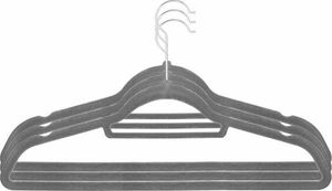 Springos Wieszaki welurowe na ubrania 3 szt. zestaw premium szary UNIWERSALNY 10