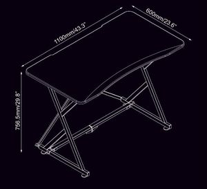 Biurko Techly ICA-TB ESG01 Czarne 110 cmx60 cm 3