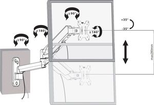 Manhattan Uchwyt ścienny na monitor 17" - 32" (461610) 8