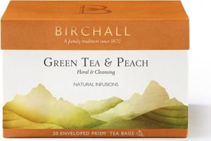 Birchall Tea Herbata Birchall Green Tea & Peach - zielona, 20 piramidek 1