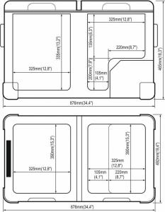 Lodówka turystyczna Yeticool TX75C DualZone 75 L 11