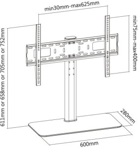Techly Stojak biurkowy ICA-LCD S304L 32'' - 55'' 2