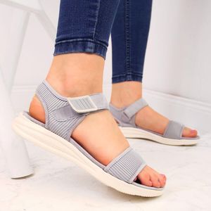 Evento Sandały damskie sportowe na rzep szare eVento 41 6