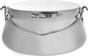 Orion kociołek 9L stalowy z pokrywą wiszący węgierski + trójnóg stojak 3