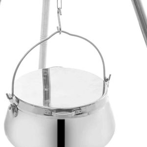 Orion kociołek 9L stalowy z pokrywą wiszący węgierski + trójnóg stojak 7