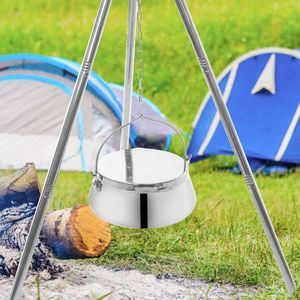 Orion kociołek 9L stalowy z pokrywą wiszący węgierski + trójnóg stojak 9