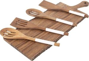 Orion Łyżka drewniana AKACJOWA kuchenna ażurowa 30 cm do mieszania nakładania 5