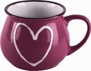 Orion Kubek ceramiczny z uchwytem kolorowe serca zestaw 6 szt. 320 ml 2