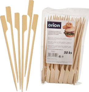 Orion Wykałaczki DREWNIANE szpikulce bambusowe do przystawek przekąsek burgerów szaszłyków 15 cm 50 sztuk 1