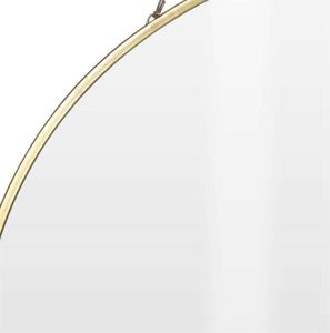 Home Styling Collection Lustro na łańcuszku w złotej metalowej ramie okrągłe 3