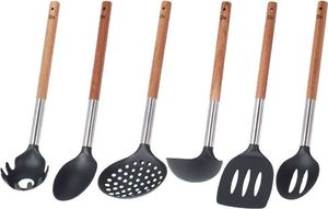 Excellent Houseware Zestaw przyborów kuchennych w koszyku chochla łopatka szumówka łyżka 2