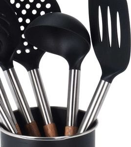 Excellent Houseware Zestaw przyborów kuchennych w koszyku chochla łopatka szumówka łyżka 3