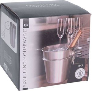 Excellent Houseware Wiaderko z uchwytem pojemnik na lód szampana wino wódkę whisky butelkę 5