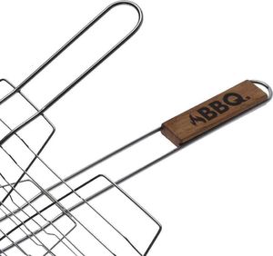 BBQ Ruszt DO GRILLOWANIA RYBY RYB kratka siatka zamykana na grilla 2