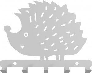 MT3CH Metalowy wieszak ścienny wiszący do łazienki na ręczniki ubrania klucze loft JEŻ czarny 3