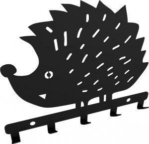 MT3CH Metalowy wieszak ścienny wiszący do łazienki na ręczniki ubrania klucze loft JEŻ czarny 4