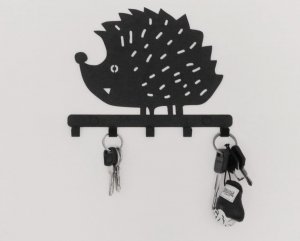 MT3CH Metalowy wieszak ścienny wiszący do łazienki na ręczniki ubrania klucze loft JEŻ czarny 11