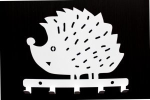 MT3CH Metalowy wieszak ścienny wiszący do łazienki na ręczniki ubrania klucze loft JEŻ czarny 12