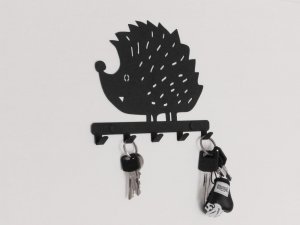 MT3CH Metalowy wieszak ścienny wiszący do łazienki na ręczniki ubrania klucze loft JEŻ czarny 14