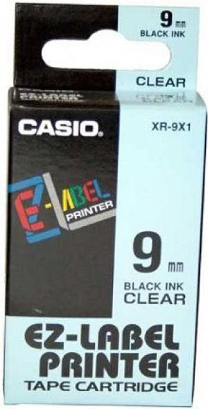 Casio XR-9 X 9 mm black on clear (XR-9X) 2