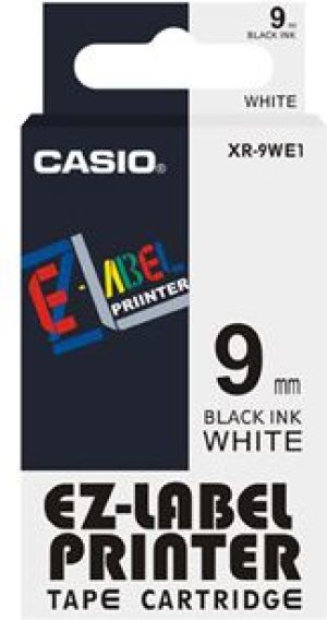 Casio taśma XR-9 WE 9mm / XR-9WE1 (black on white) 2