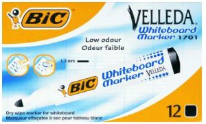 Bic MARKER SUCHOŚCIERALNY BIC VELLEDA ECOLUTIONS* 1701 CZARNY OKRĄGŁA KOŃCÓWKA PUDELKO 12 SZT 1199170109 5