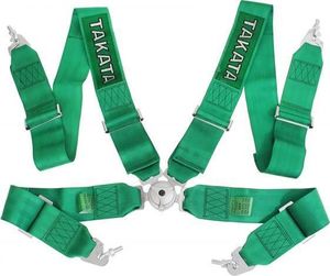 MTuning_F Pasy sportowe 4p 3" Green - Takata Replica harness 1