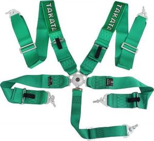 MTuning_F Pasy sportowe 5p 3" Green - Takata Replica harness 1