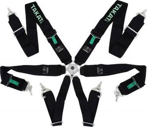 MTuning_F Pasy sportowe 6p 3" Black - Takata Replica harness 1