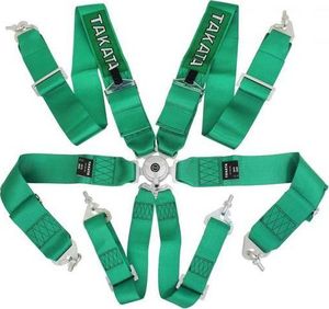 MTuning_F Pasy sportowe 6p 3" Green - Takata Replica harness 1