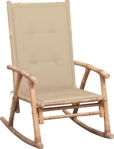 vidaXL Fotel bujany z poduszką, bambusowy 1