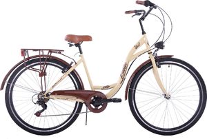 Kozbike City rower 28 7s kremowo-brązowy 2