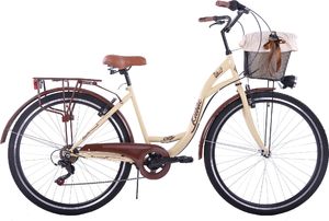 Kozbike City rower 28 7s kremowo-brązowy 1