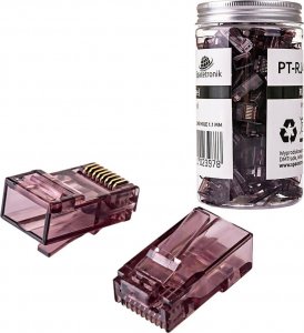 Spacetronik Wtyk RJ45 przelotowy kat 6 UTP PT-RJ456UC-1 100szt Spacetronik 1