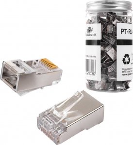 Spacetronik Wtyk RJ45 przelotowy kat6 FTP PT-RJ456FT-11 100szt Spacetronik 1