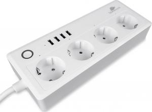 Listwa zasilająca Spacetronik przeciwprzepięciowa 4 gniazda 1.5 m biała (SL-PS26) 3