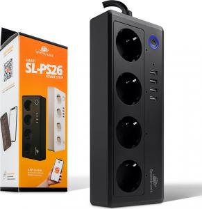 Listwa zasilająca Spacetronik przeciwprzepięciowa 4 gniazda 1.5 m czarna (SL-PS26B) 2