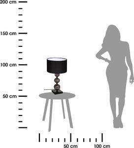Lampa stołowa Atmosphera Szklana lampka nocna Alma 52 cm 3