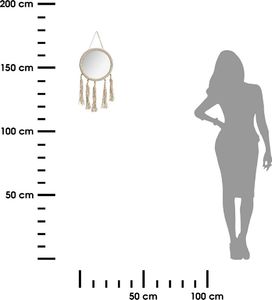 Atmosphera Okrągłe lustro ścienne Ete z frędzlami 3