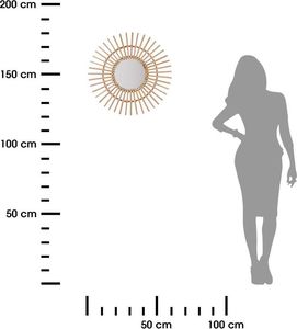 Atmosphera Wiklinowe lustro ścienne Słońce 2