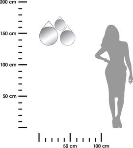 Atmosphera Czarny zestaw 3 luster okrągłych 2