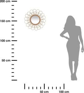 Atmosphera Wiklinowe lustro ścienne kwiat 2