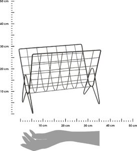 Atmosphera Czarny nowoczesny druciany gazetnik 2