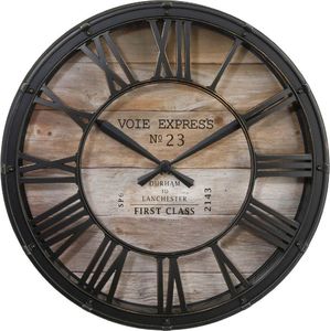 Atmosphera Brązowy zegar ścienny vintage 39 cm 1