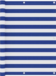 vidaXL Parawan balkonowy, biało-niebieski, 120x600 cm, tkanina Oxford 1
