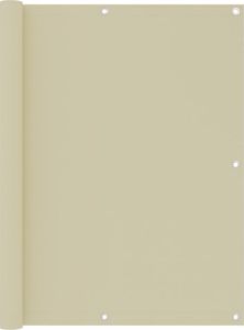 vidaXL Parawan balkonowy, kremowy, 120x600 cm, tkanina Oxford 1